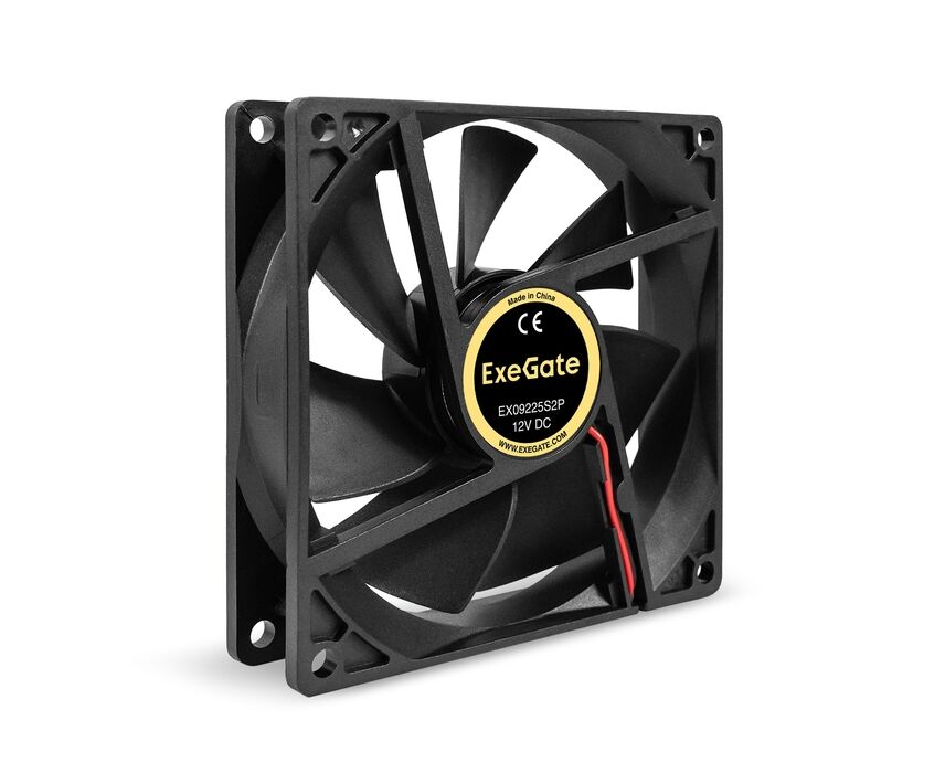Вентилятор Exe Gate EX09225 S2 P EX295240 RUS (92x92x25 мм, Sleeve bearing (подшипник скольжения), 2pin, 2100 RPM, 25d BA)
