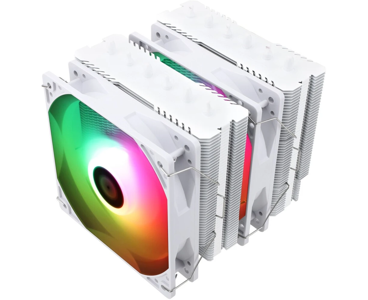 Кулер Thermalright Peerless Assassin 120 SE White ARGB (PA120-SE-WH-ARGB) 4-pin PWM, 157mm, Ni/CU, 6x6mm, 2x120mm, 66.17 CFM, 25.6d BA, 1550 RPM
