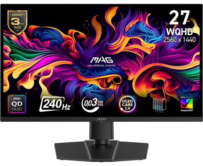 Монитор MSI Mag 271 QP QD-OLED X24 (9 S6-3 CD89 T-043) черный