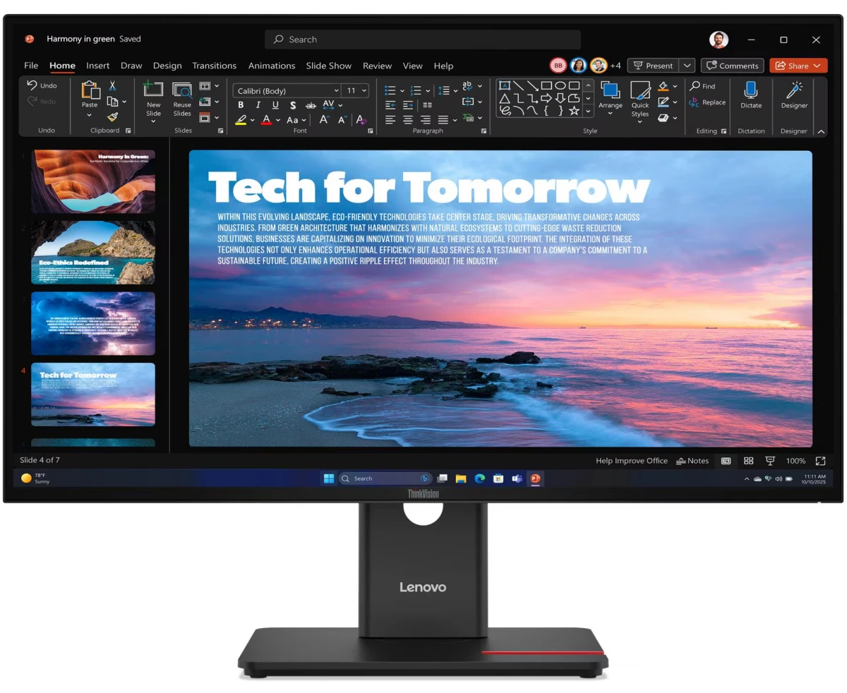 Монитор Lenovo T27 QD-40 (64 AAGAR2 CB) 16:9, IPS, QHD, 4ms, 350cd, 120 Hz, HDMI, DP, DP OUT, USB, USB-C, HAS