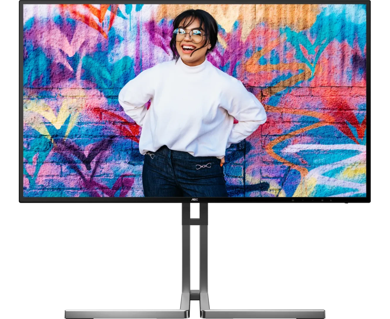 Монитор AOC U27 U3 CV Black 4 K, Nano IPS, 3840x2160, 60 Hz, 4ms, 178град./178град., 400 cd/m, 1300:1 50 M:1,2x HDMI 2.0, +Display Port 1.4, DP Out, 4 x USB3