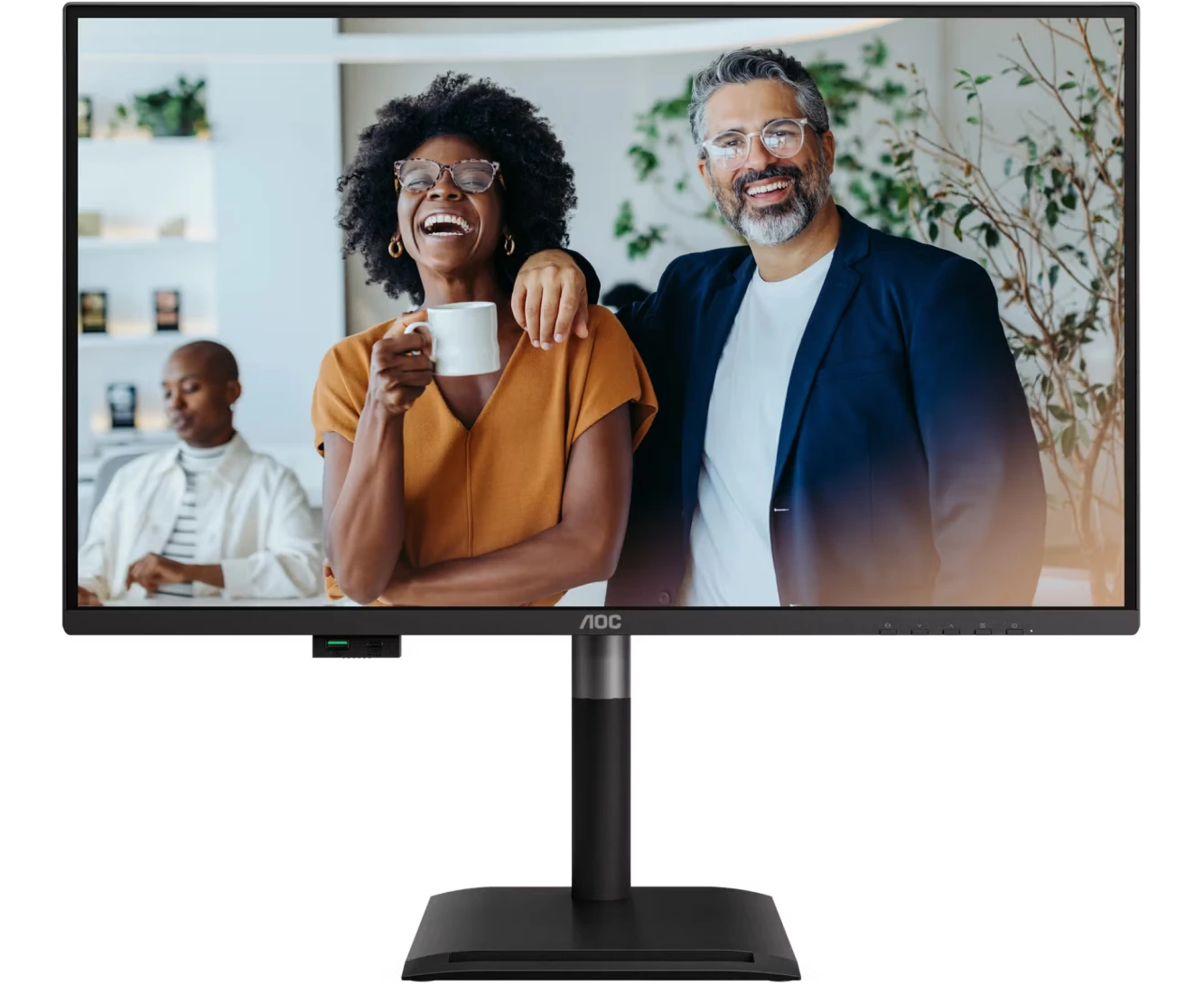 Монитор AOC Q27 P4 CV IPS, 2560x1440, 120 Hz, 4ms, 350сd/m, 1500:1 | HDMI(2.0) DP(1.4) Type-C(PD-96 W) 4x USB 3.2, RJ45 | HAS, Pivot, Swivel, In PS