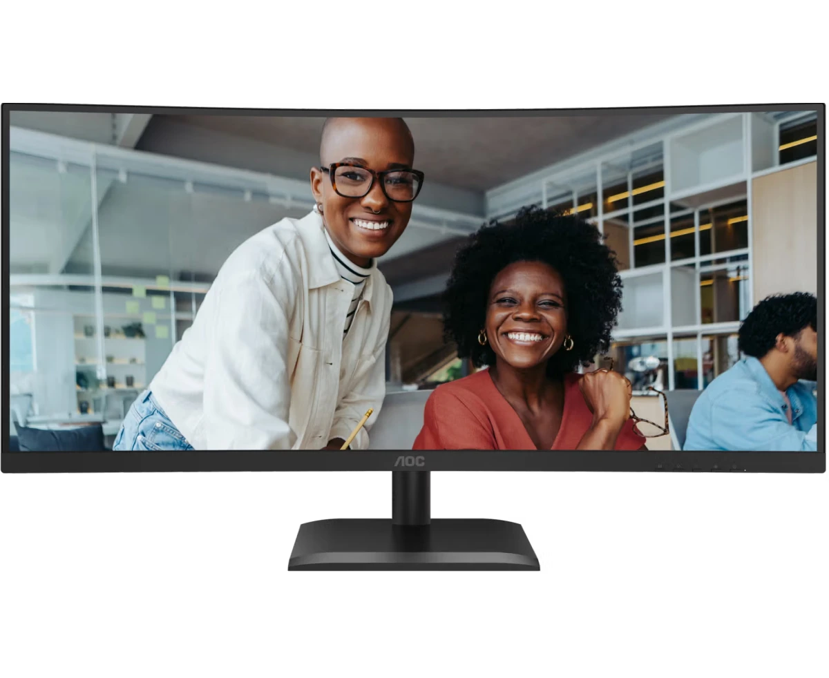 Монитор AOC CU34 E4 CV 1500 R, 21:9, VA, UWQHD, 4ms, 350cd, HDMI, DP, USB, USB-C, LAN, SPK, HAS
