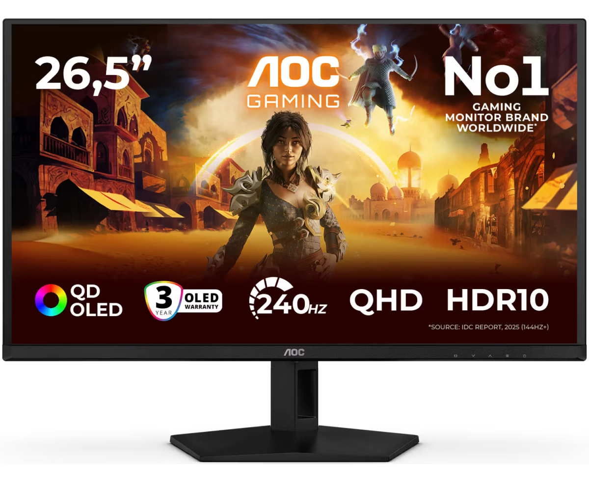 Монитор AOC Q27 G41 ZDF, 16:9, QD-OLED, QHD, 0,03ms, 200cd, 240 Hz, HDMI, DP