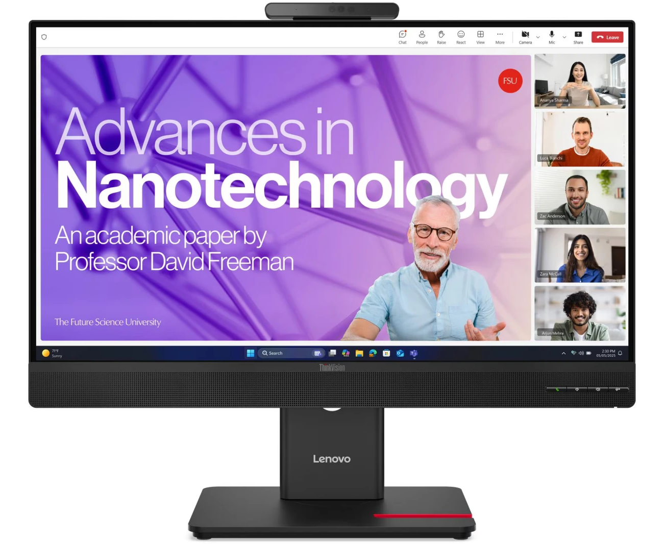 Монитор Lenovo Think Vision T24-4v (64 B6 MAT1 EU) 23.8" 16:9 FHD (1920x1080) IPS, 120 Hz, 250 N, 1x HDMI 1.4, 1x DP 1.2, 1x VGA, 1x USB-B (USB 5 Gbps), 3x USB-A
