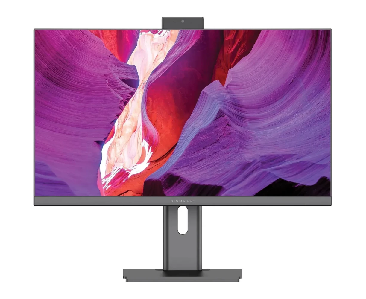 Моноблок Digma Pro Unity (DM27 P7-ADXW04) 27" Full HD i7 1255 U (1.7) 16 Gb SSD512 Gb Iris Xe CR Win 11 Pro Gbit Eth 90 W клав. мышь серый/чер