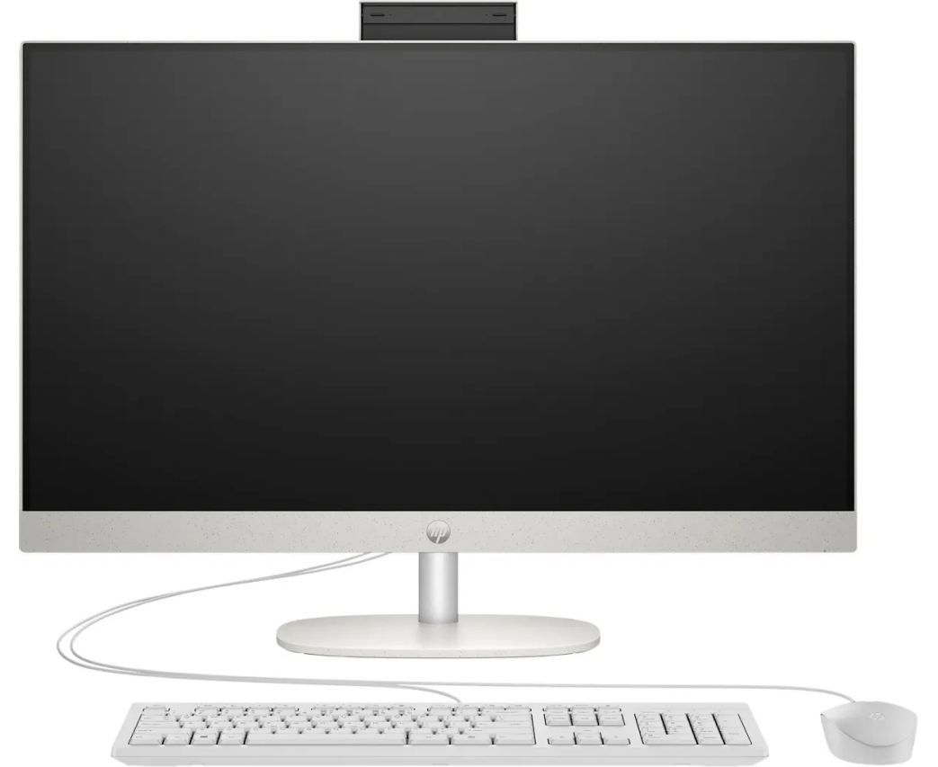 Моноблок HP 24-cr0071ci (C84 FHEA) Full HD i7 1355 U (1.7) 16 Gb SSD1 Tb Iris Xe без ОС Gbit Eth Wi Fi BT 90 W клавиатура мышь Cam белый 1920x1080
