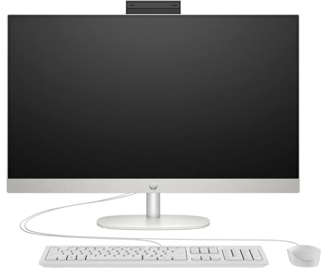 Моноблок HP 24-cr0077ci (B85 NZEA) Full HD i7 1355 U (1.7) 16 Gb SSD512 Gb Iris Xe без ОС Gbit Eth Wi Fi BT 90 W клавиатура мышь Cam белый 1920x1080