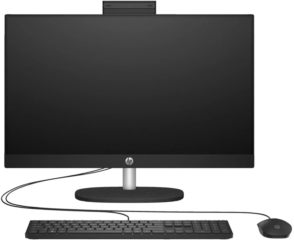 Моноблок HP 24-cr2053ci (C84 E2 EA) Full HD U5 225 U (1.7) 16 Gb SSD512 Gb Iris Xe без ОС Gbit Eth Wi Fi BT 90 W клавиатура мышь Cam черный 1920x1080