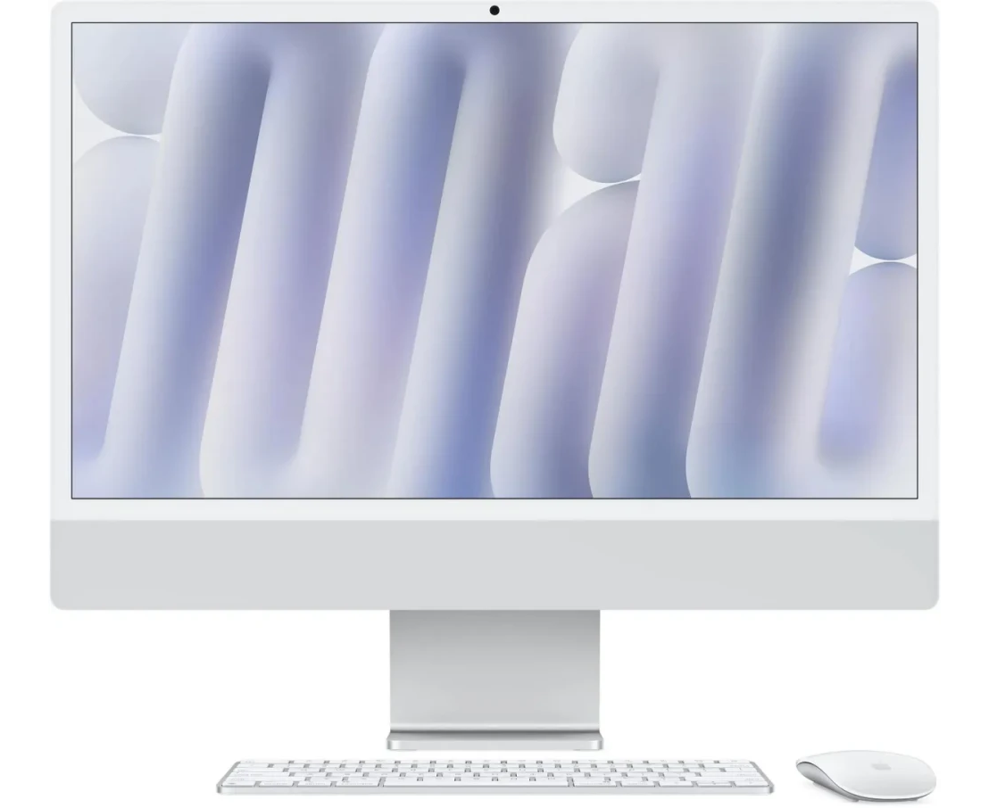 Моноблок Apple i Mac MWUU3 CH/A 24" 4.5 K M4 10 core (4) 16 Gb SSD256 Gb 10 core GPU mac OS Wi Fi BT 143 W клавиатура мышь Cam серебристый 4480x2520
