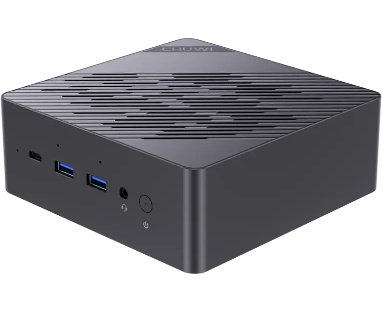 Неттоп Chuwi CWI606 AIP-Win11 Pro Au Box AMD Ryzen AI 9 365(2 Ghz)/32768 Mb/1024 PCISSD Gb/Int:AMD Radeon 880 M/BT/Wi Fi/war 1y/0.74kg/Gold+Black