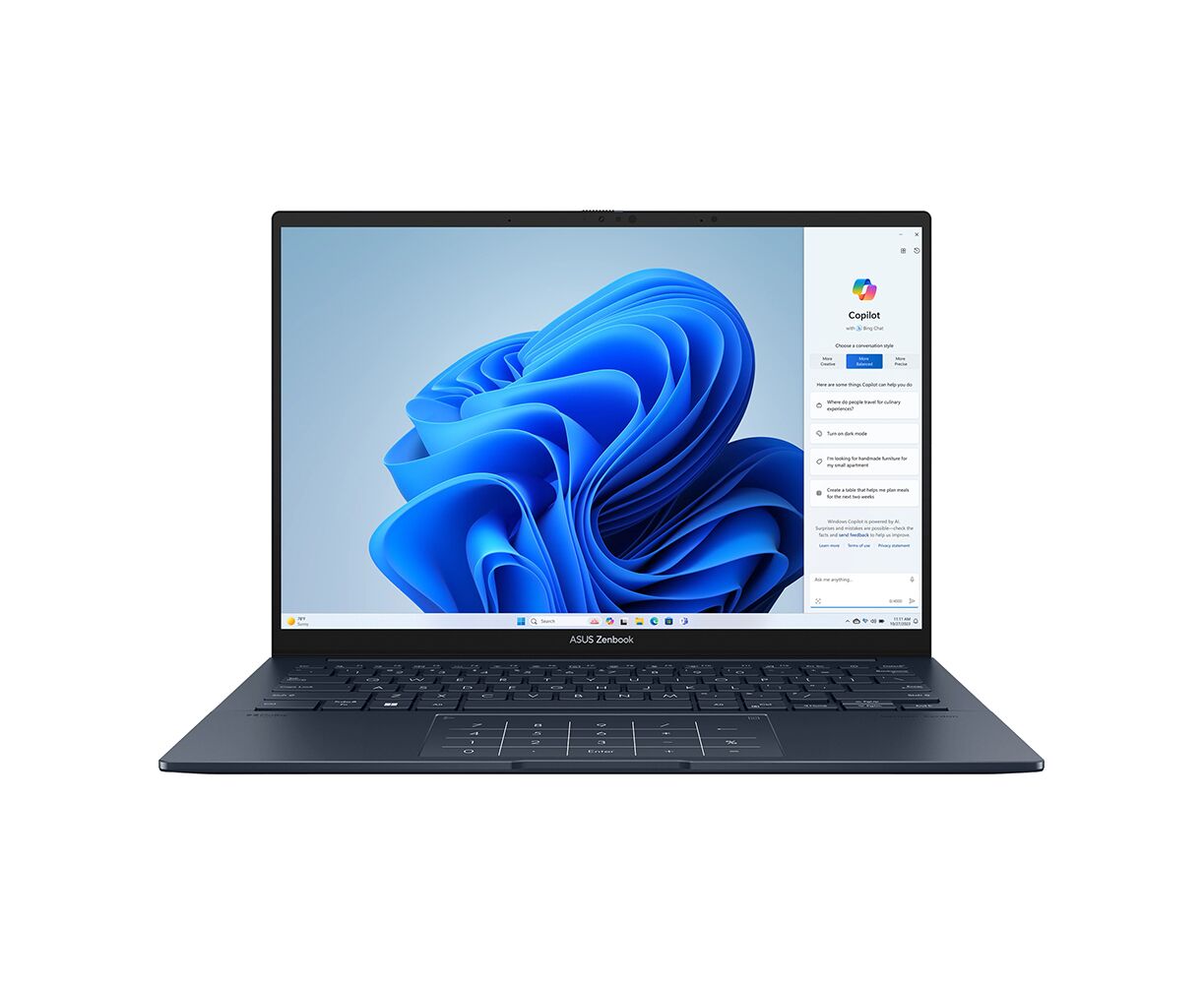 Ноутбук ASUS Zenbook 14 UX3405 CA-PP1158 (90 NB14 W1-M01 PP0) Ponder Blue 14" OLED WQXGA+ Ultra 7 255 H/LPDDR5 X 16 GB/1 TB SSD/Intel Arc Graphics/no OS