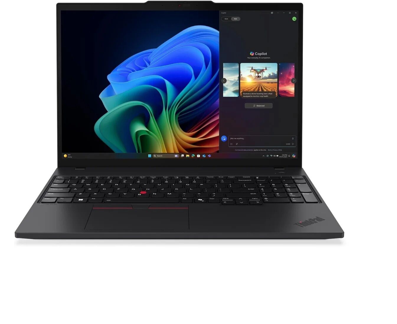 Ноутбук Lenovo Think Pad T16 (21 QN0049 FW) 16" WUXGA IPS 300 N/Ryzen AI 5 PRO 340/16 Gb/512 Gb SSD/UMA/DOS/Black
