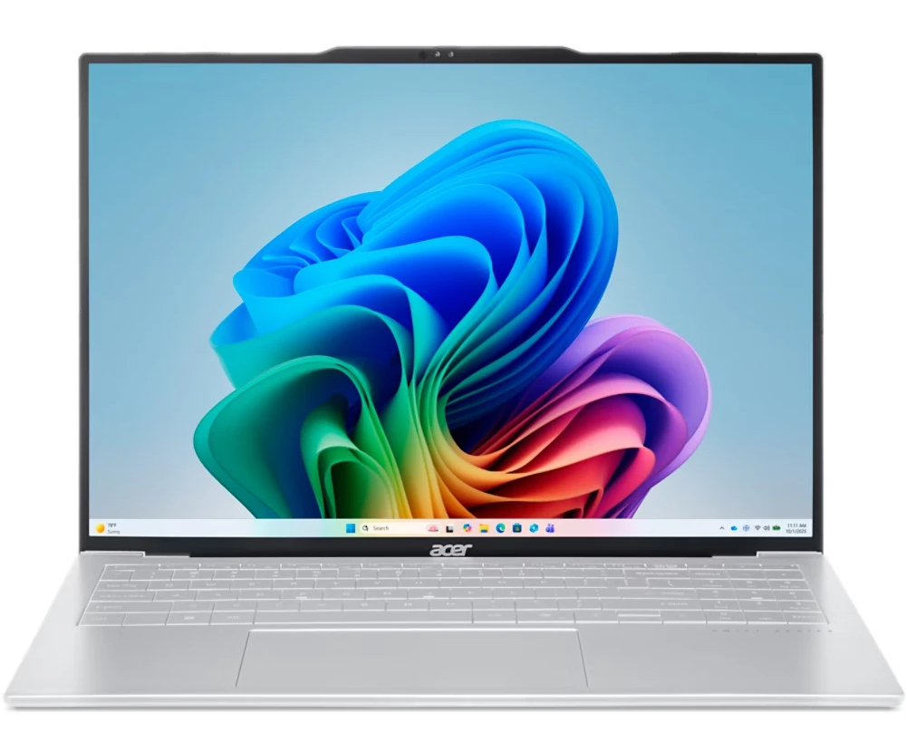 Ноутбук Acer Swift Air 16 SFA16-61 M-R721 (NX.DJBCD.002-Win11 Pro) Ryzen AI 7 350 16 Gb SSD 1 Tb AMD Radeon Graphics 16 WUXGA OLED 50 Вт*ч Серебристый