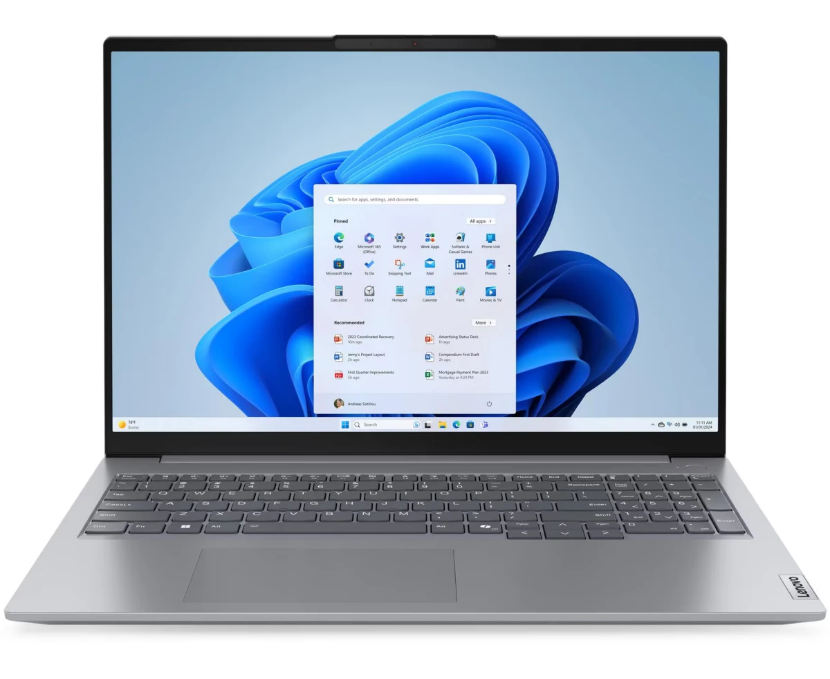 Ноутбук Lenovo Think Book 16 G7 ARP (21 MW009 QSA_Win11 P) AMD Ryzen 7 7735 HS 3200 M Hz/16"/1920x1200/16 GB/512 GB SSD/AMD Radeon 680 M/Wi-Fi/Bluetooth