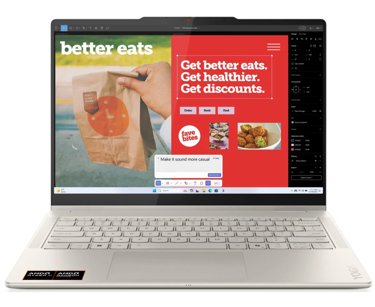 Ноутбук Lenovo Yoga 7 14 AKP10 (83 JR0060 RK_Win11 P) AMD Ryzen AI 5 340 2000 M Hz/14"/1920x1200 Touch OLED/24 GB/1024 GB SSD/AMD Radeon 840 M/Wi-Fi