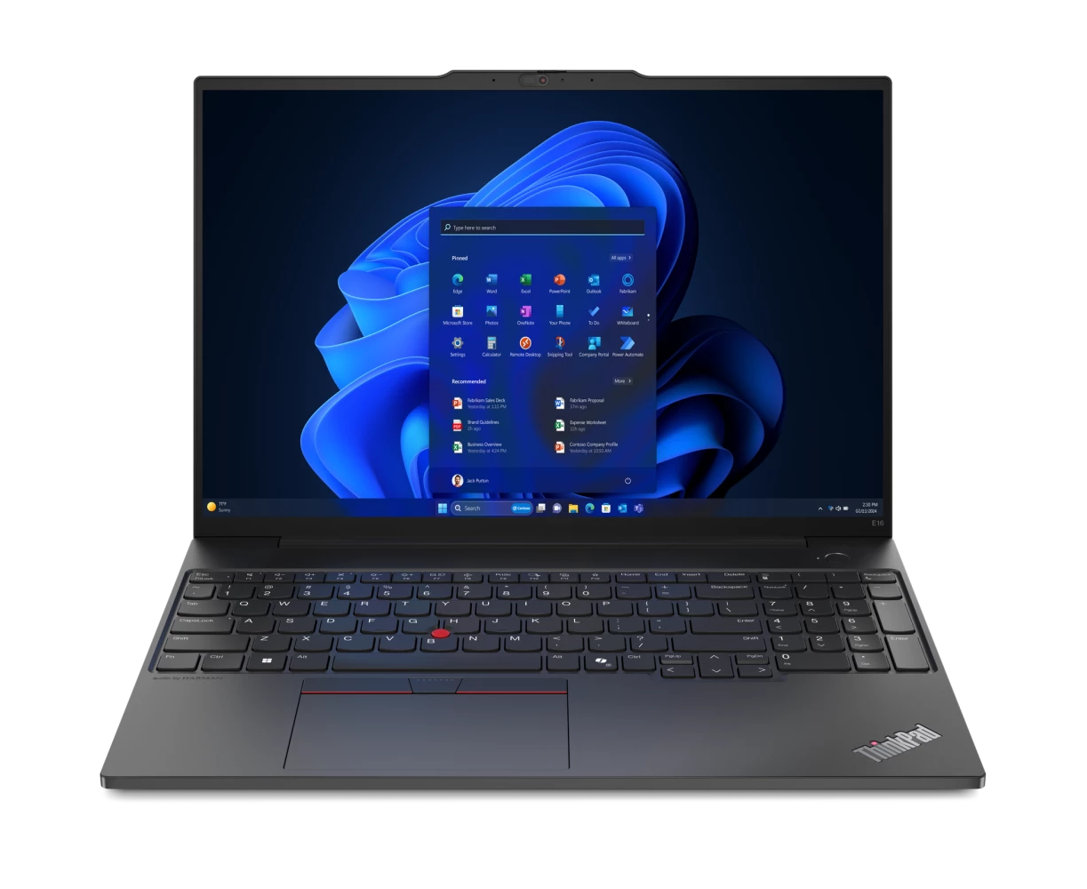 Ноутбук Lenovo Think Pad E16 G2 (21 M5 S08 L00) Ryzen 5 7535 U 16 Gb SSD512 Gb AMD Radeon 16" IPS WUXGA (1920x1200) Windows 11 Pro black Wi Fi BT Cam