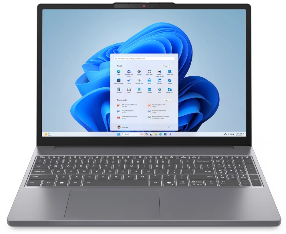 Ноутбук Lenovo Idea Pad Slim 3 15 IRH10 (83 K100 VEIN-DOS) клав.рус.грав Luna Grey 15.3" WUXGA IPS 300nits i5-13420 H/16 GB(8+8)/512 GB SSD/DOS