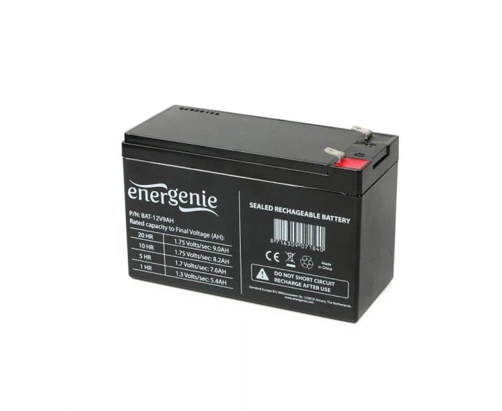 АКБ 12 В 12 Ач Energenie BAT-12 V12 AH, 4.0 kg, 151x99x96 mm