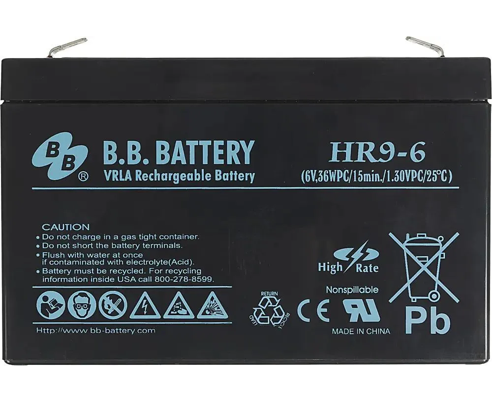 Аккумулятор B.B. Battery HR 9-6 6 V 9 Ah