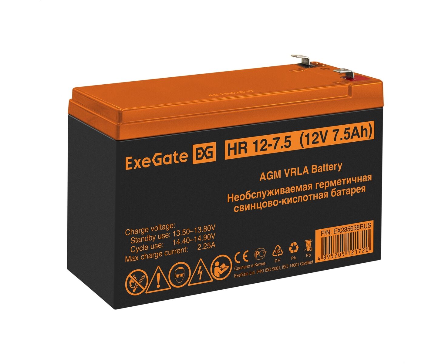 Аккумуляторная батарея Exe Gate HR 12-7.5 (12 V 7.5 Ah 1228 W, клеммы F2) 285638