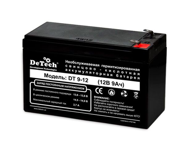 Аккумуляторная батарея De Tech DT 9-12(12 В 9 Ач)