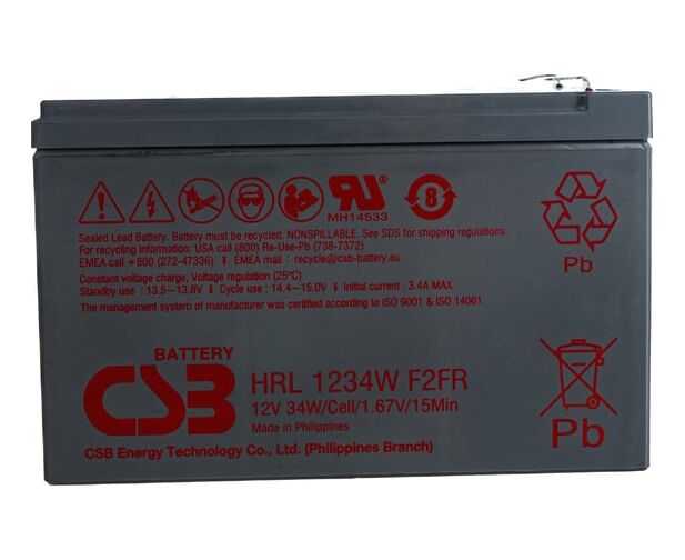 Аккумулятор CSB HRL 1234 W F2 FR 12 V/9 Ah