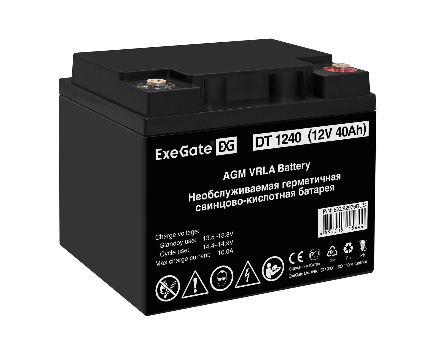 Аккумуляторная батарея Exe Gate DT 1240 (12 V 40 Ah, под болт М6) 282976