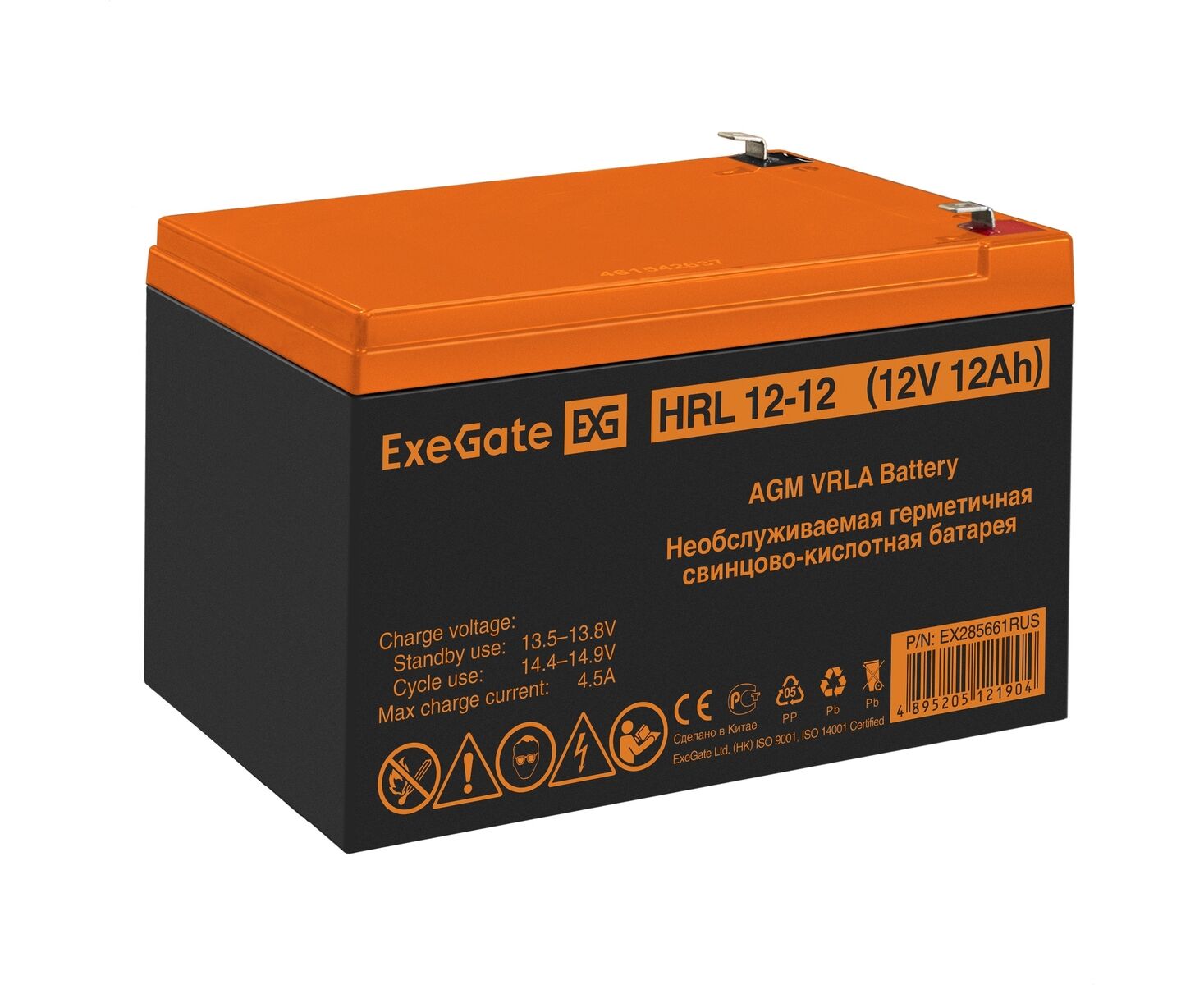 Аккумуляторная батарея Exe Gate HRL 12-12 (12 V 12 Ah 1251 W, клеммы F2) 285661