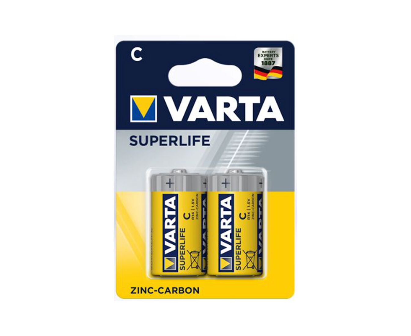 Батарейка Varta SUPERLIFE R14 C BL2 Heavy Duty 1.5 V (2014) (2/24/120)