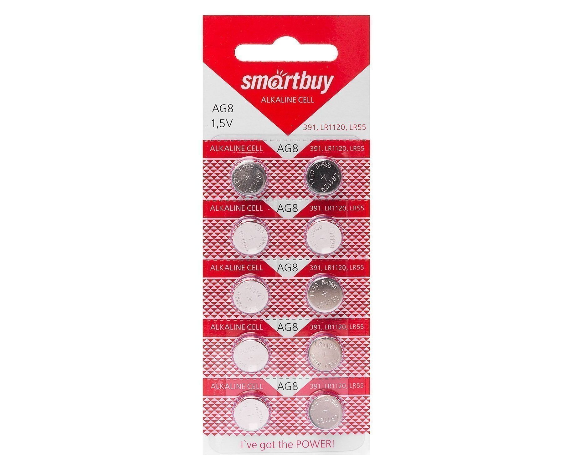 Элемент марганцево-щелочный Smart Buy AG8 (10-BL) (200/2000) (115875)
