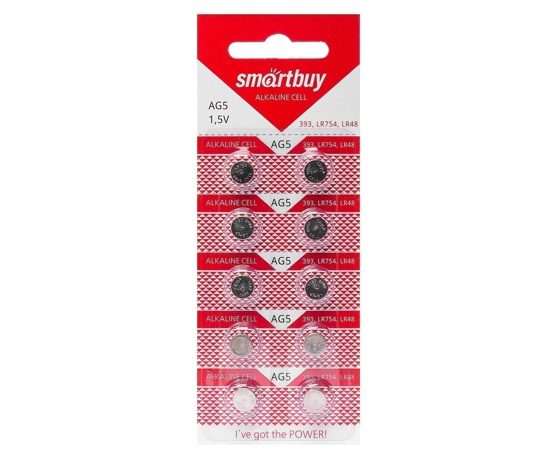 Элемент марганцево-щелочный Smart Buy AG5 (10-BL) (200/2000)