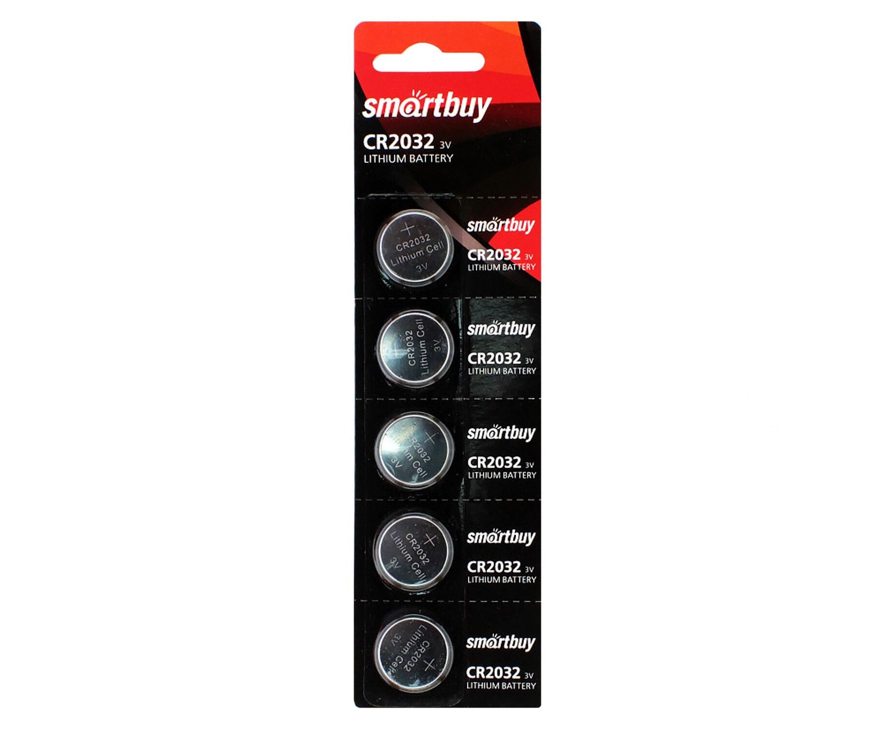 Элемент литиевый Smart Buy CR2032 (5-BL) (100/4000) (115824)