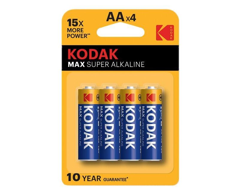 Батарейка AA Kodak max LR6 BL-4 (80)(400) [KAA-4] (205081)