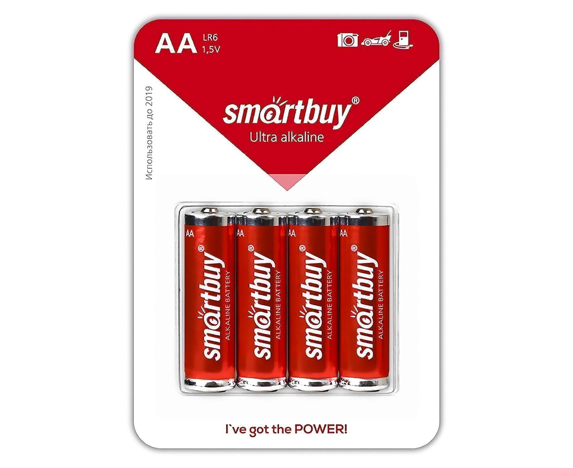 Батарейка AA Smart Buy LR6 (4-BL) (48/480) (115827)