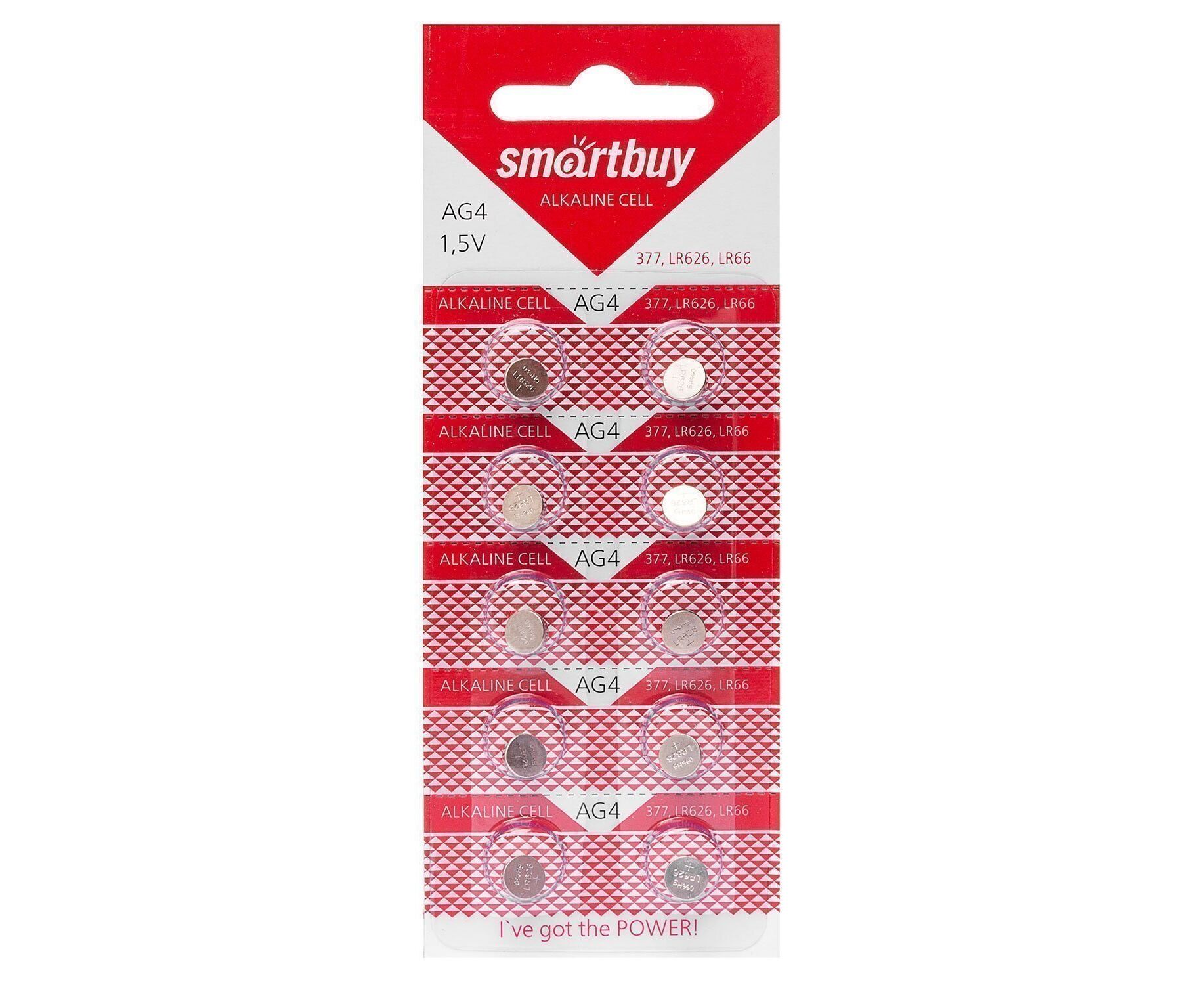 Элемент серебряно-цинковый Smart Buy AG4 (10-BL) (100/2000) (115839)