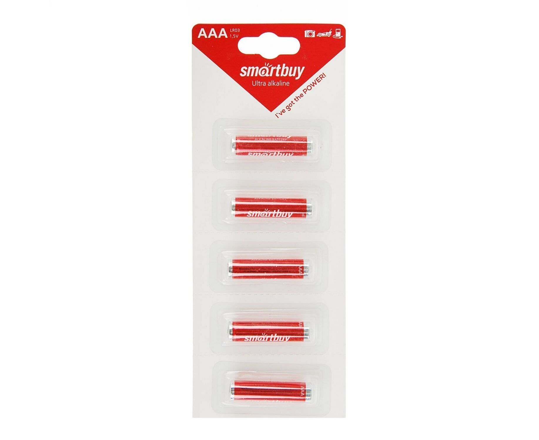 Батарейка AAA Smart Buy LR03 (5-BL) (60/600) (115841)