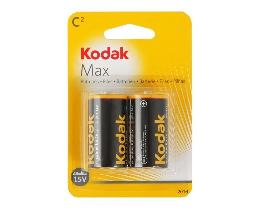 Батарейка C Kodak LR14 Max (2-BL) (20/200/7200) .. (17315)