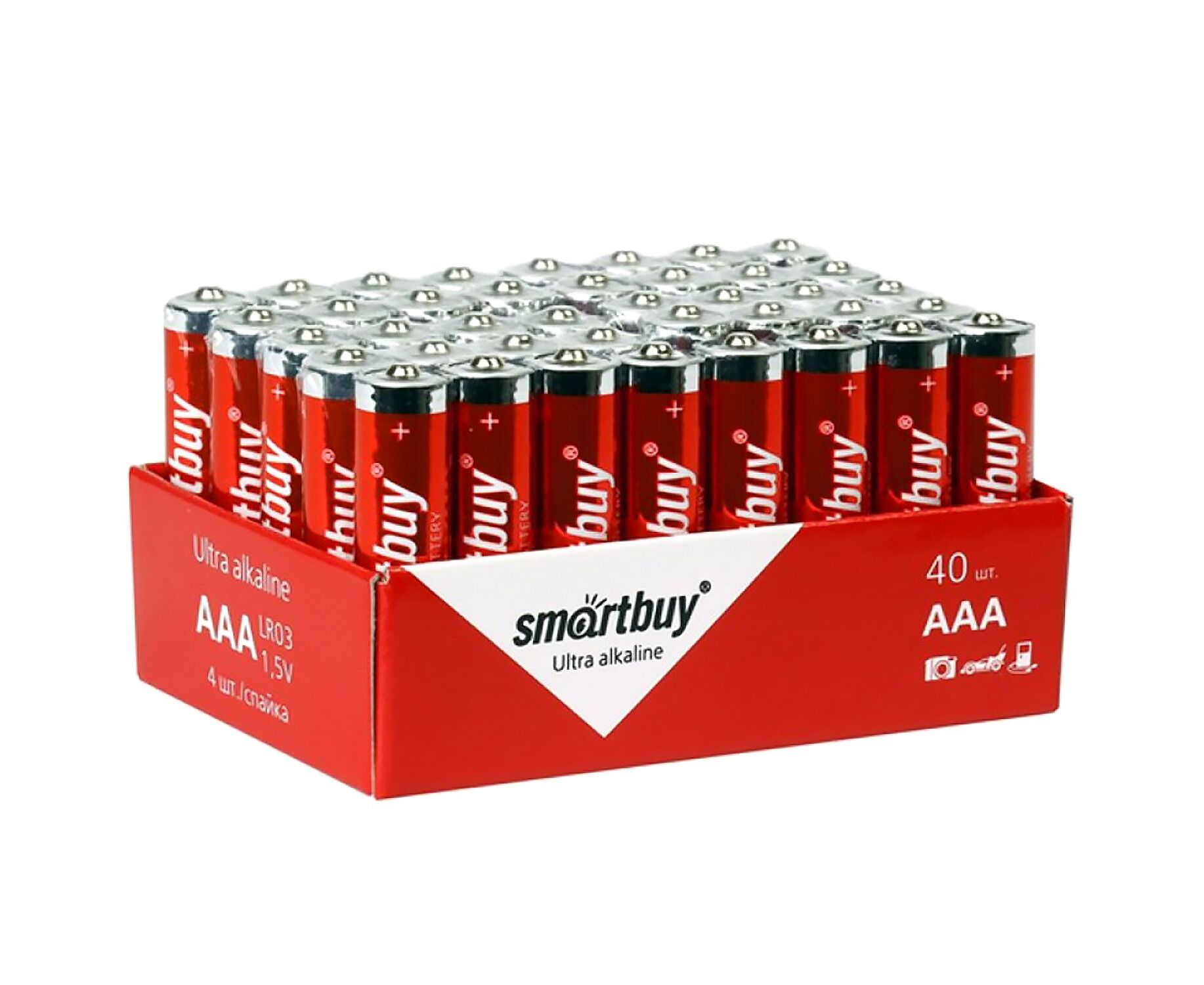 Батарейка AAA Smart Buy LR03 (4) (40/960) (115818)