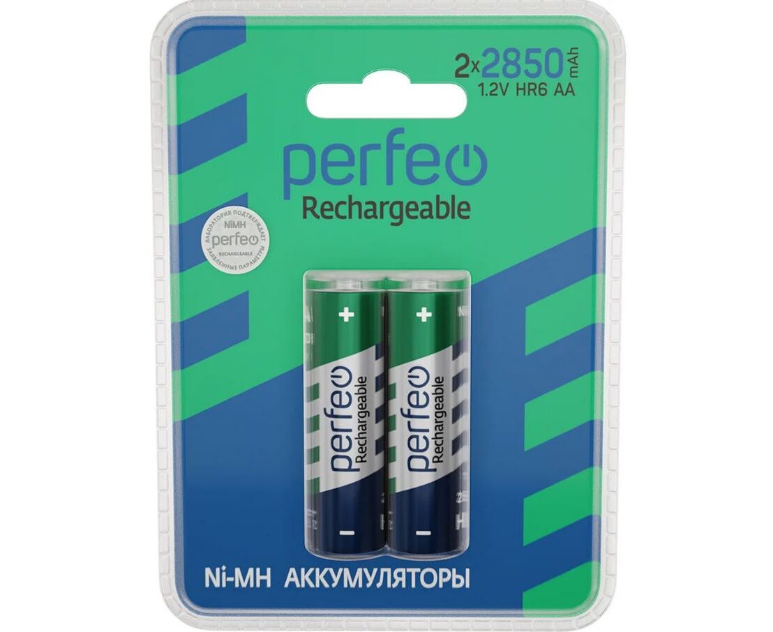 Аккумулятор Perfeo AA2850m Ah/2 BL Пластик