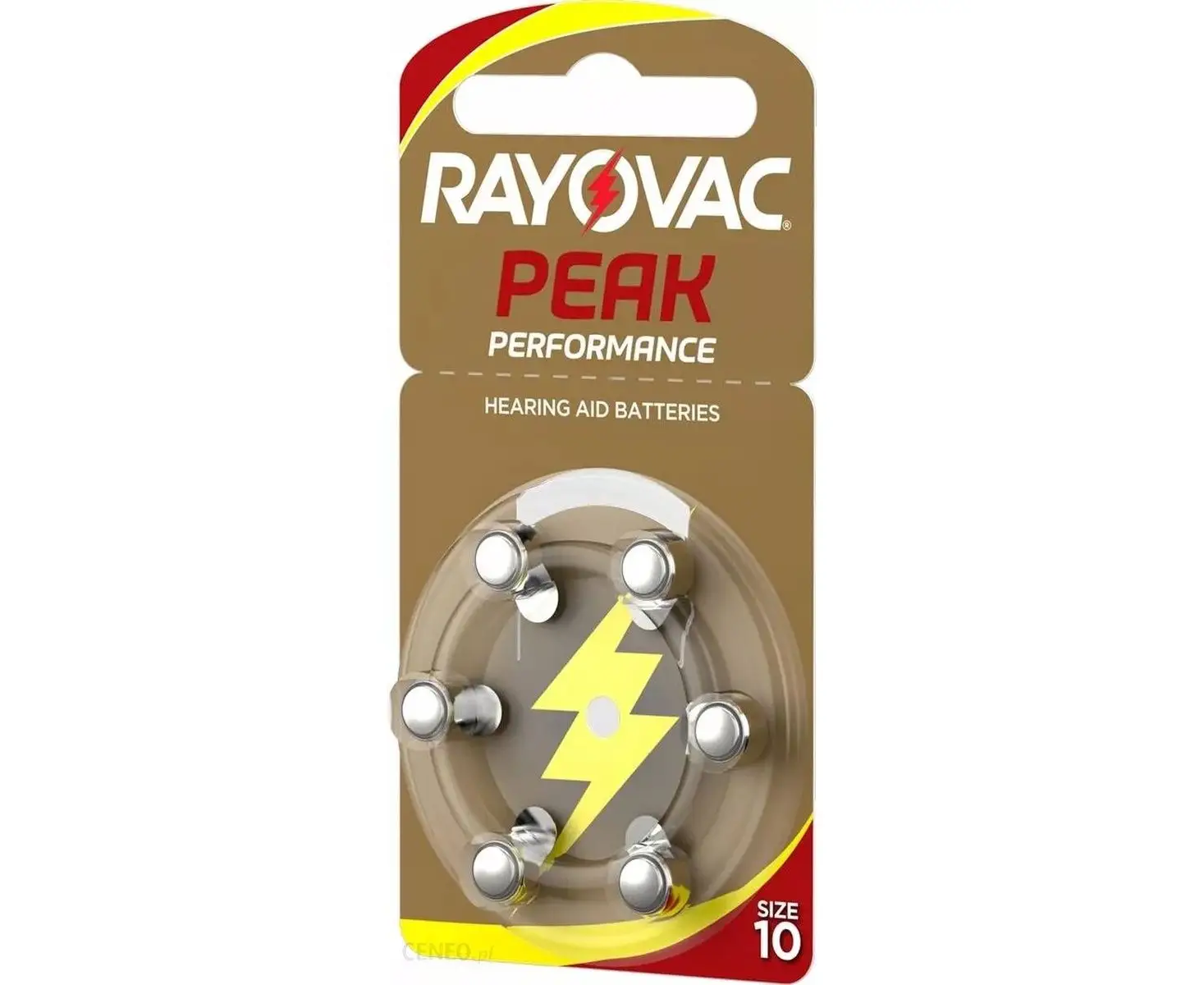 Элемент питания RAYOVAC PEAK 10, для слуховых аппаратов (6/60/300)