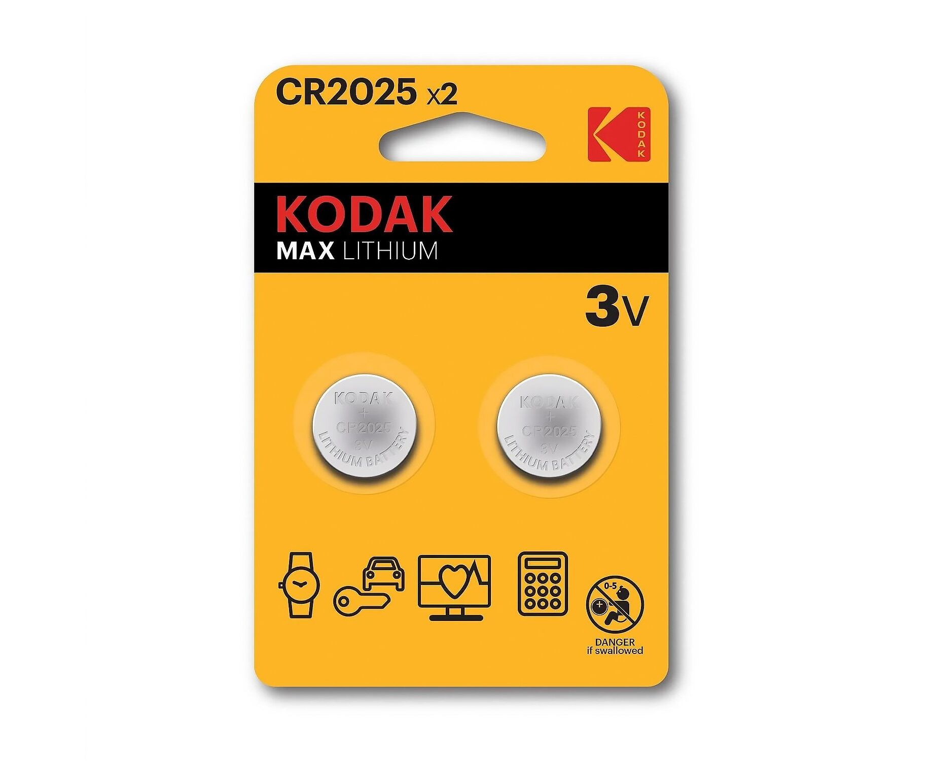 Элемент литиевый Kodak CR2025 (2-BL) (30/240) (211827)
