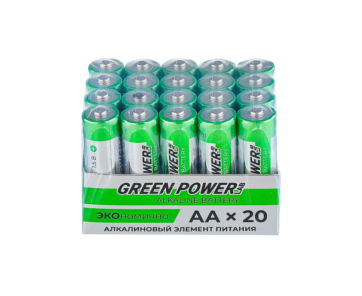 Батарейка GREEN POWE Rlab LR6 AA BOX20 Alkaline 1.5 V (4/20/120/720)