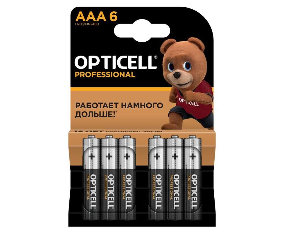 Элемент питания OPTICELL PROFESSIONAL LR03 BL6 (6/72)