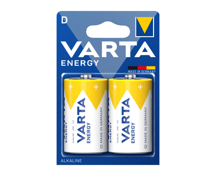 Батарейка Varta ENERGY LR20 D BL2 Alkaline 1.5 V (4120) (2/20/100)