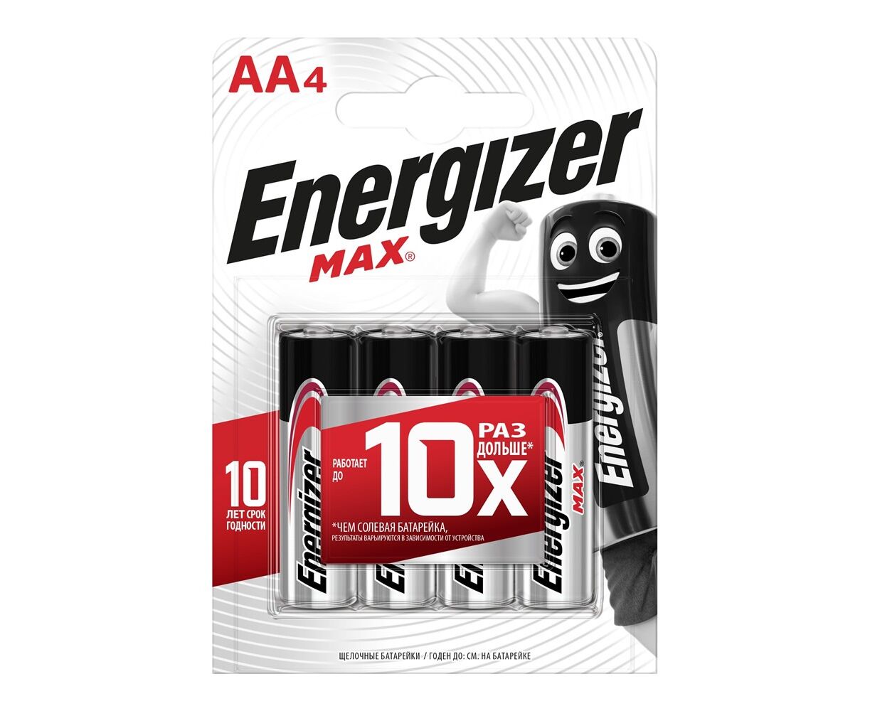 Элемент питания ENERGIZER LR6 Max (4 бл) (96)