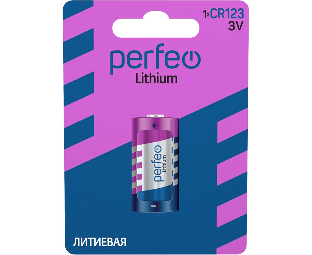 Батарейка Perfeo CR123/1 BL Lithium