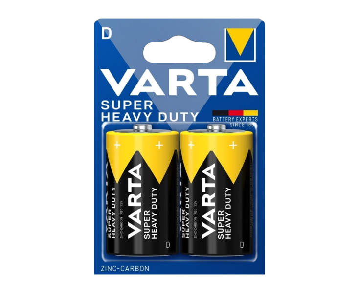 Батарейка Varta SUPERLIFE R20 D BL2 Heavy Duty 1.5 V (2020) (2/24/120)