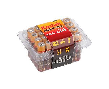 Элемент питания KODAK MAX LR03-24 plastic box [24 3 A PVC] (24/480/34560)