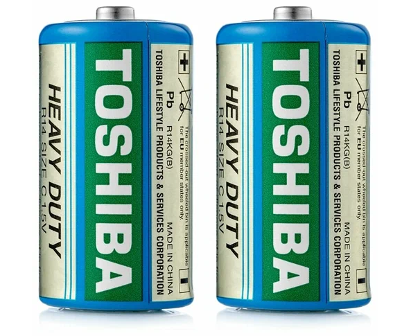 Элемент питания TOSHIBA R14 (б/б) 2/shrink (24/480)